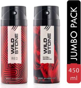 Wild Stone Red and Ultra Sensual Deodorant Spray  -  For Men