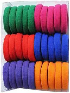 Heezal Enterprise Rubber Multi-Colour Pony Round Hair BandSet Of 30 Pcs. rubber band Rubber Band
