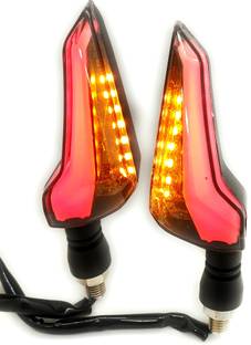 AutoPowerz Front, Rear LED Indicator Light for Universal For Bike Universal For Bike