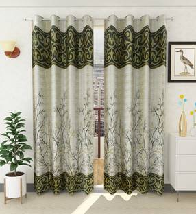 Flipkart SmartBuy 210 cm (7 ft) Door Polyester Semi Transparent Curtain (Pack Of 2)
