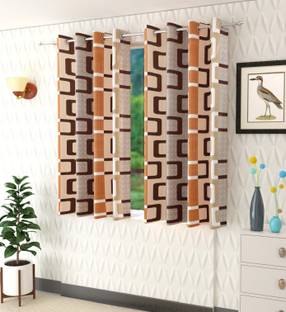Flipkart SmartBuy 150 cm (5 ft) Polyester Semi Transparent Window Curtain (Pack Of 2)