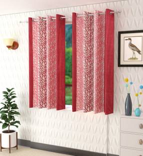 Flipkart SmartBuy 150 cm (5 ft) Polyester Semi Transparent Window Curtain (Pack Of 2)