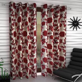 Flipkart SmartBuy 210 cm (7 ft) Door Polyester Semi Transparent Curtain (Pack Of 2)