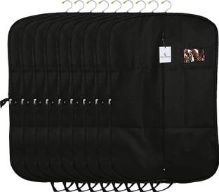 KUBER INDUSTRIES Designer 9 Pieces Foldable Non Woven Men's Coat Blazer Suit Cover (Black) -CTKTC41371 BLLON041371