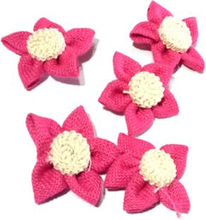 nawani 5 Pic Cotton Flower Crafts Materiel, Size - 9/9 cm