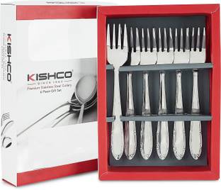 Kishco Stainless Steel French Baby/All Purpose Fork - Pack of 6 Disposable Stainless Steel Cutlery Set