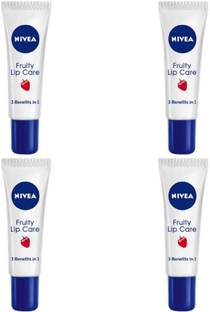 NIVEA Fruity Lip Care #4 (With 2 Milk Delight Face Wash 8ml) Fruit