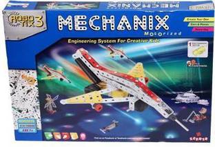 RTW COLLECTIONS Mechanix Robotix - 3 -Series, Made From High Quality Steel And Plastic Stem Educational Engineering Set For Kids (Multicolor)