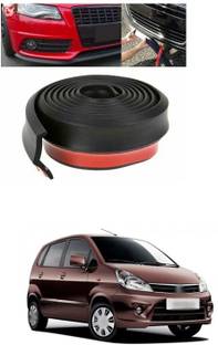 XZRTZ Car SUV Rubber Lip Skirt Protector Front Bumper Spoiler Side Splitter 2.5M Black 01 Car Beading Roll For Window