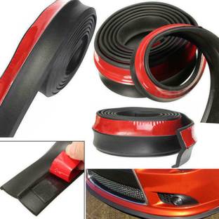 PECUNIA Car SUV Rubber Lip Skirt Protector Front Bumper Spoiler Side Splitter 2.5M Black A260 Car Beading Roll For Bumper