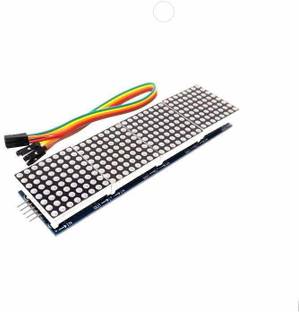 jivith MAX7219 Dot Matrix Module For Arduino Microcontroller 4 In 1 Display with 5pin Line Electronic Components Electronic Hobby Kit