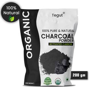Tegut Activated Charcoal Powder, Skin Cleansing & Detoxifying, Tooth whitening, Improves Digestion - 200g(Pack of 1)