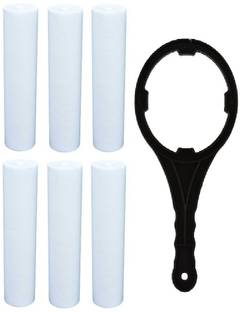 max ro Lexcru Ro Lexpure Premium Quality PP Spun Pre Filter 10" x 2.5 inch + Spanner, Suitable for All RO Water Purifier(Pack of 6) Solid Filter Cartridge