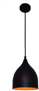 UHD UHD Black Metal Single Head Shape Hanging Light Pendant Ceiling Light Lamp Industrial Retro Country Style led Bulb Dining Hall Restaurant Bar Cafe Lighting Use (No Bulbs provided) (1 Pieces of Ceiling Light) Pendant Lamp Ceiling Lamp