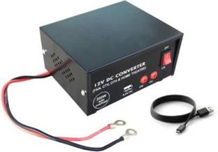 Electrify 200W Converter for Home 12V DC to AC Converter 200 Watt with Charging Cable Worldwide Adaptor