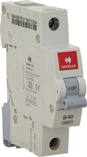 HAVELLS PVC Plastic 40 A SP B Euro 2 MCB SP DC Series MCB