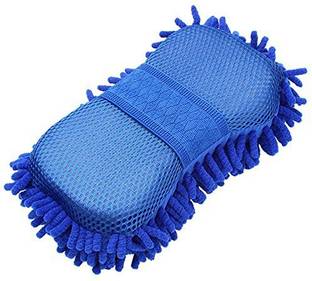 Orcoa Microfiber Scratch Free Car Wash Sponge with Built in Hand Strap Mitt Sponge
