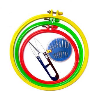 KHUSHA CREATION Plastic Embroidery Hoop Set