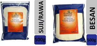 Classic Harvest VALUE PACK SUJI (500g ) & BESAN ( 500g ) COMBO
