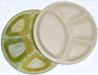 SWHF Sectional & Compartment Disposable SAL Leaf Plates- 11.5" Dinner Plate