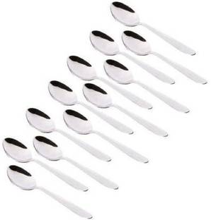 OMiFY Stainless Steel Soup Spoon, Ice-cream Spoon, Dessert Spoon, Table Spoon, Sugar Spoon, Coffee Spoon, Tea Spoon Set Stainless Steel Table Spoon Set