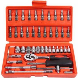 Solinc High Quality 46pcs 1/4-Inch Socket Set Socket Set