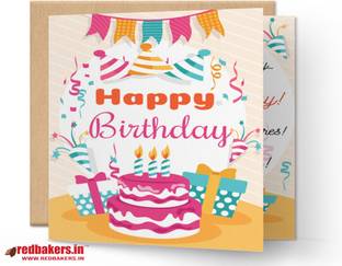 redbakers.in Happy Birthday Wonderful Time Greeting Card Greeting Card
