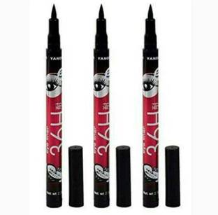 Lecherous high quality waterproof liquid-eye liner 36H no smudge suitable for contact lens users (Deep black) 9 ml
