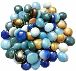 vanni obsession Pebbles Stone for Glass Filler, vase Fillers and Home Garden Decor( 500 Gram )GLSSPBBLE-22 Polished Round Marble Pebbles