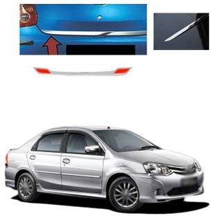 PECUNIA Dicky Trim/Diggi Patti/Diggi Garnish/Boot Garnish/Dicky Garnish/Car Diggi Chrome Garnish/Rear Trunk Dicky (Chrome) A238 Matte, Glossy, Chrome Toyota Etios Rear Garnish