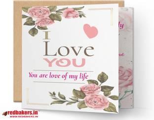 redbakers.in I Love you Love of my Life Greeting Card Greeting Card