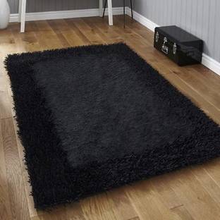 shopgallery Black Polyester Area Rug