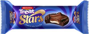BRITANNIA Treat Stars and Milk Choco Duo Cream Filled Biscuit