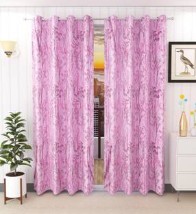 Ville Style 274 cm (9 ft) Polyester Semi Transparent Long Door Curtain (Pack Of 2)