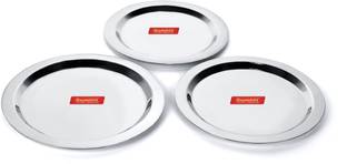 Sumeet Stainless Steel Heavy Gauge Ciba / Lids / Tope Cover Set of 3 Pcs (Size - 18.8Cm, 20Cm, 21.3Cm) 18.8 inch, 20 inch, 21.3 inch Lid Set, Pack of 3