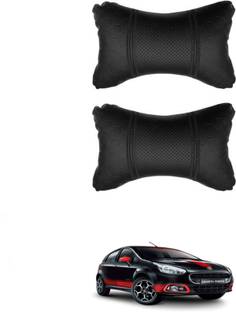 JVG Black Leather Car Pillow Cushion for Fiat