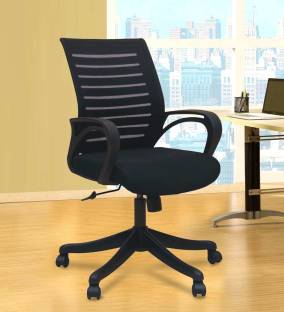 Finch Fox Low Back Royal Ergonomic Desk Mesh Office Chair in Black Colour Fabric Office Executive Chair