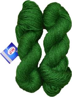 KNIT KING Rabit Excel Leaf Green (300 gm) Wool Hank Hand knitting wool / Art Craft soft fingering crochet hook yarn, needle knitting yarn thread dyed