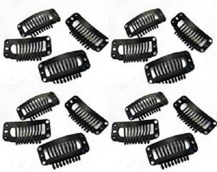 BBY2YNG U SHAPE Clips Pack Of 16 Hair Toupee Clips, Hair Patch Clips (black) Hair Clip