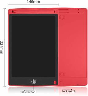 Toy Street multipurpose DIGITAL paperless magic LCD SLATE & to do list NOTEPAD & TABLET SKETCH BOOK with PEN & ERASER button & erase KEY LOCK under office & child EDUCATIVE toy & drawing & writing & graphical & learning & education use (Random Colour)