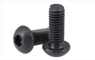 RPI SHOP Bolt M6 X 16mm Button Head Socket Cap Screws, Allen Hex Socket Drive, Fully Thread, Bright Finish, Machine Thread, Quantity - 50 Pcs