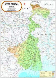 West Bengal Physical Map Photographic Paper