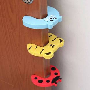 PRIONSA Finger Pinch Foam Door Guard/Stopper, Prevent Finger Pinch Injuries(Random Designs) (Pack of 3)
