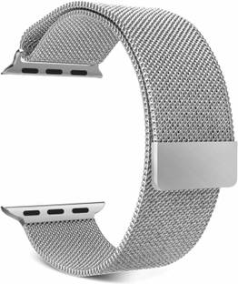 TINGTONG Stainless Steel 38mm/40mm/41mm Milanese Band with Magnetic Closure Silver Chain Smart Watch Strap