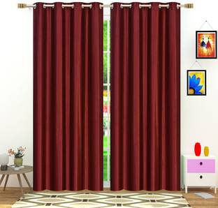 shopgallery 213 cm (7 ft) Polyester Door Curtain (Pack Of 2)