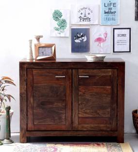 Shagun Arts HEXA Solid Sheesham Wood Crockery Cabinet/ Kitchen Cabinet For Kitchen/Storage | Solid Wood Crockery Cabinet