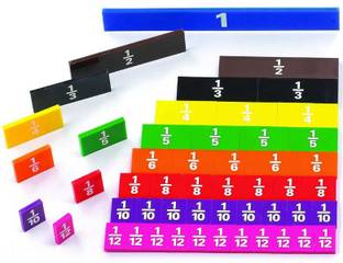 THE LABWORLD Fraction Square Tiles Set of 51 pcs Math Model Learning kit for Kids Teaching aid Resources Big Size