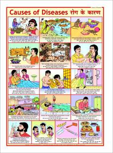 Health chart - Causes of Diseases Photographic Paper