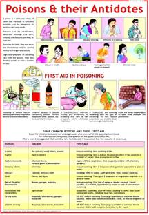 First Aid chart - Poisons and their Antidotes Photographic Paper