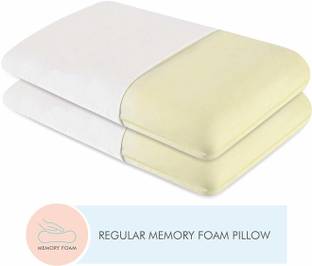 The White Willow King Size Neck and Back Pain Relief Memory Foam Solid Sleeping Pillow Pack of 2